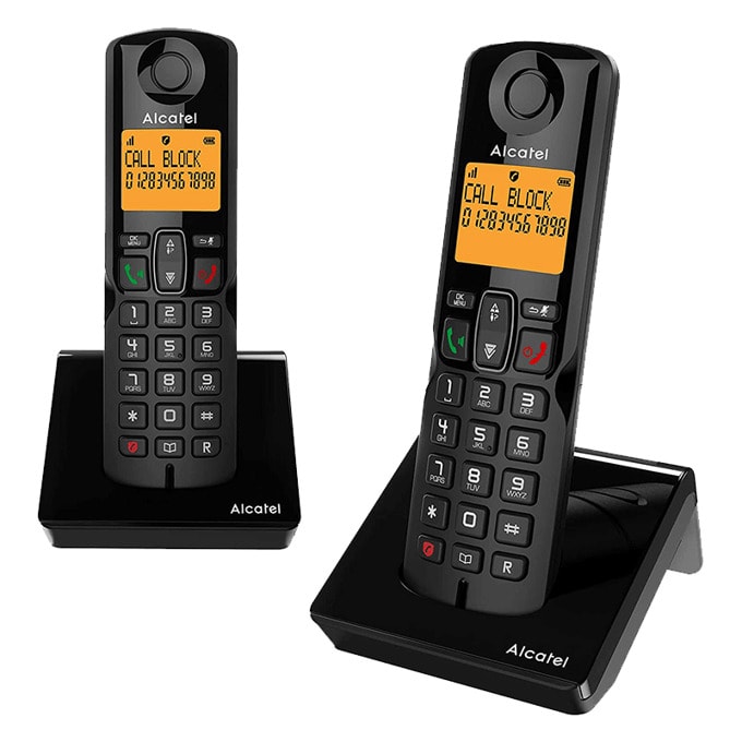 Безжичен DECT телефон Alcatel S280 EWE DUO