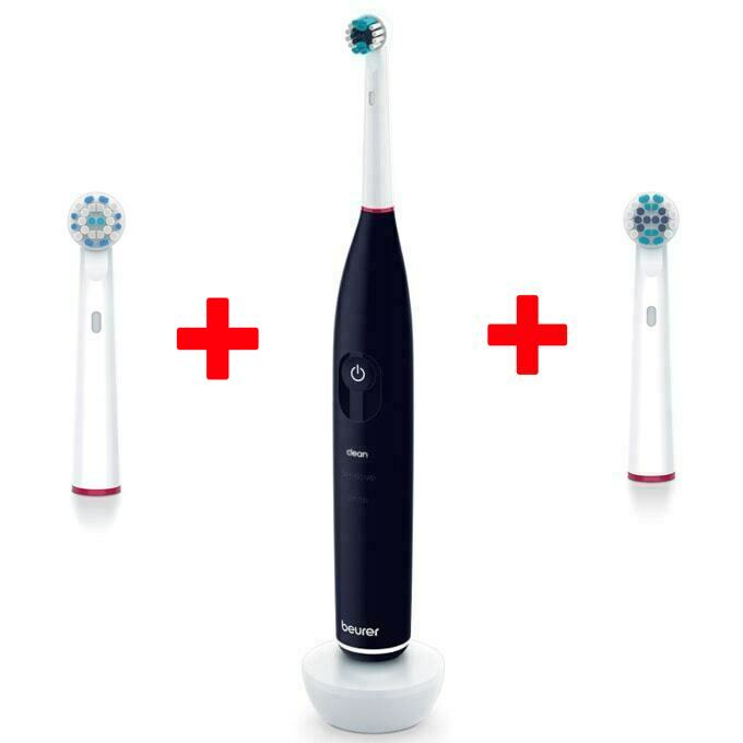 Ел. четка за зъби Beurer TB 50 в комплект с 4 глави Brush head Sensitive и 4 глави Brush head Clean