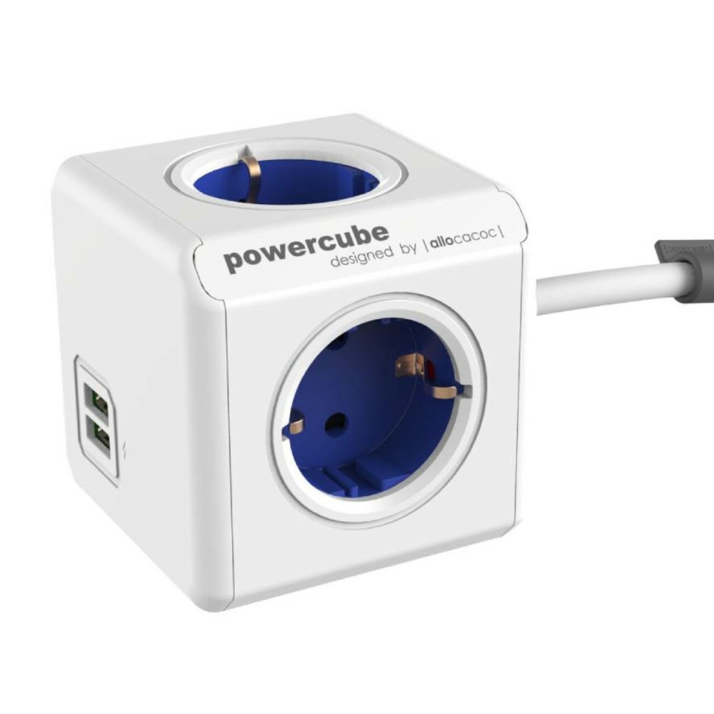Разклонител DesignNest PowerCube Extended 1402BL