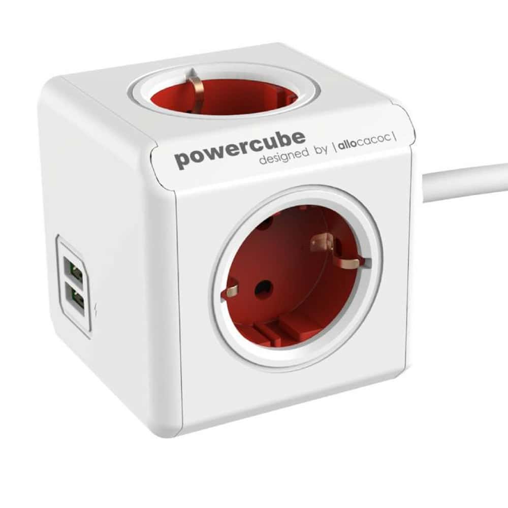 Разклонител DesignNest PowerCube Extended 1402RD