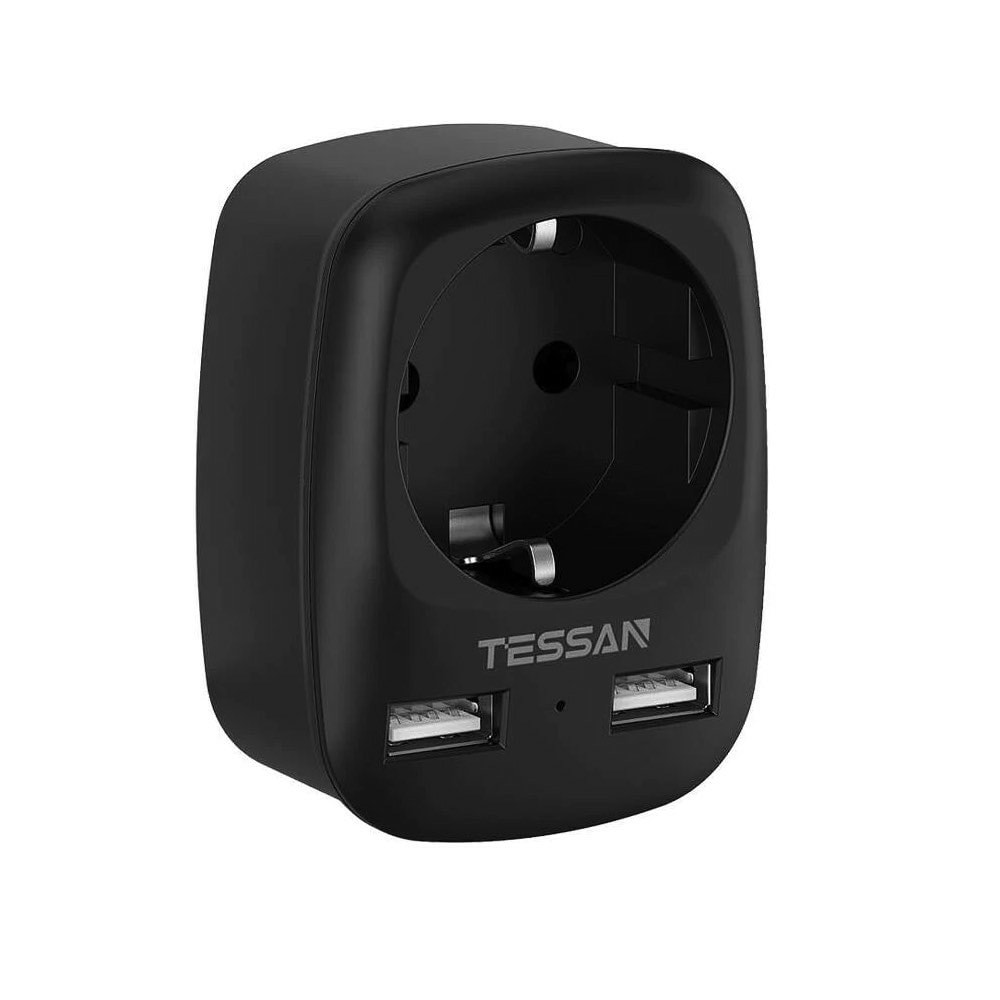 Разклонител Tessan TS-611-DE-BK