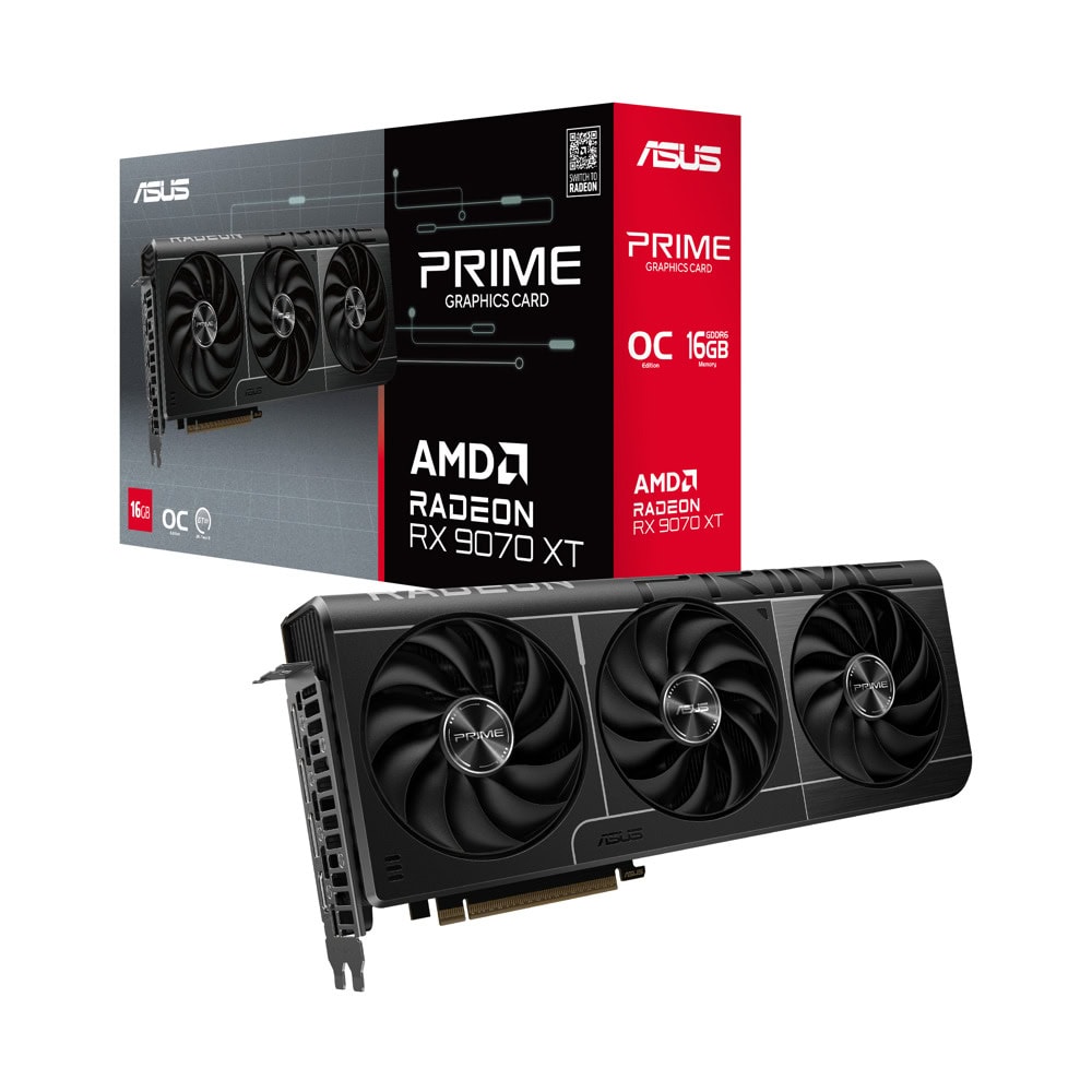 Видео карта AMD Radeon RX 9070 XT в комплект с дънна платка Asus Prime B850 Plus Wi-Fi